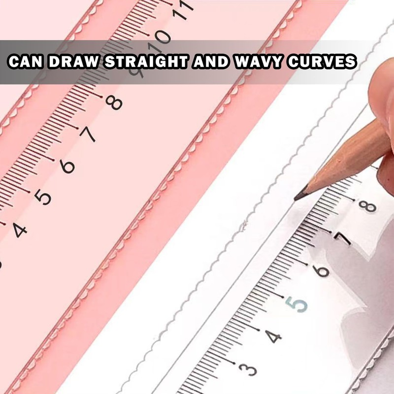 Pack of 5 Rulers 15 cm, Plastic Ruler Children Primary