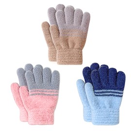 newhsy 3 Pairs Kids Magic Warm Winter Gloves for Boys and Girls Warm Winter Mittens Fingers Stretchy Gloves for toddler gloves