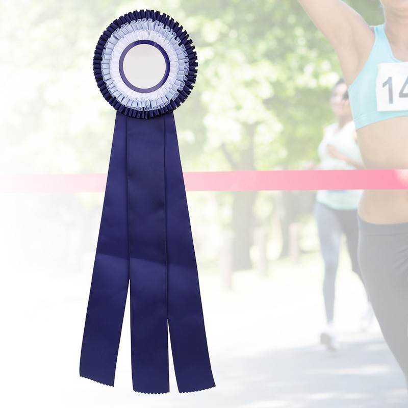 Second Place Rosette Ribbon Badge Exquisite Small Winner Medal Award