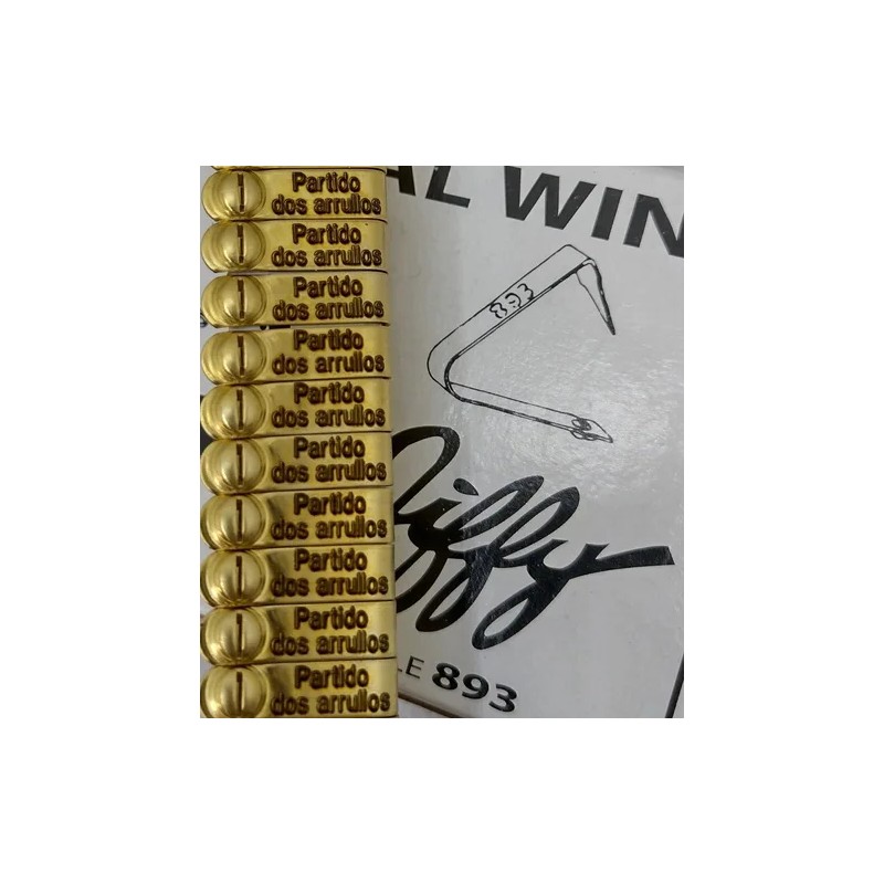 100 Placa Jiffy Y 100 Anillos Bronce Gallo Con Grabado