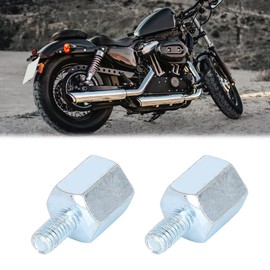 F FIERCE CYCLE 5pcs 8mm RH to 6mm RH Rearview Mirrors Adapter Screws Bolt Accessories Silver Tone for Motorcycle Bike