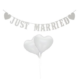 1Pcs Wedding Love Flags, 2Pcs Love Balloons, Wedding Flowers, Wedding Pennant Banner, Wedding Party Flags, Wedding Decoration Accessories