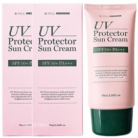 Polmedison 폴메디슨 UV 프로텍터 저자극 선크림 SPF50 PA+++ 60mlX2개 자외선차 단 Polmedis UV Protector Low Irritating Sunscreen SPF50 PA+++ 60ml x 2pcs UV Shield