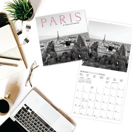 Graphique 2026 Paris Wall Calendar | 12” x 12” | Thick Paper | Home & Office Organizer | Large Monthly Grid | 3 Languages & Marked Holidays | 4 Month Preview Page for 2027