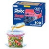 Ziploc Bolsas de almacenamiento de alimentos de cuarto de galón,