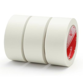 Masking Tape, Beige White 2 Inch x 55 Yards (3 Rolls) - Medium Adhesion Painters Tape for Automotive Spray Painting, Arts & Crafts, Home DIY | Hand Tearable, Multi-Surface