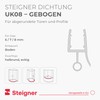 UK08 Rounded Shower Seal, Round Shower Quarter-circle, Shower Round Arch