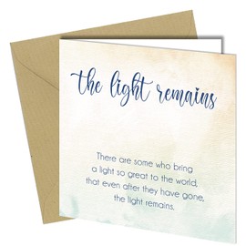 Sympathy Card Bereavement Condolence Sorry For Loss Mourning Light Remains #1483