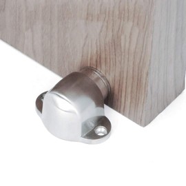 JZK 2 x Magnetic Door Stop Stainless Steel Metal Door Stopper with Mounted Screws Use for Home, School or Office, Silver