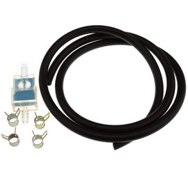 EMSea Motorcycle Scooter 6mm Gas Inline Fuel Filter & Petrol Pipe Hose Line Pipe Clip