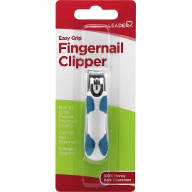 Leader EasyGrip Fingernail Care Clipper Non-Slip Grips Provide Maximum Control