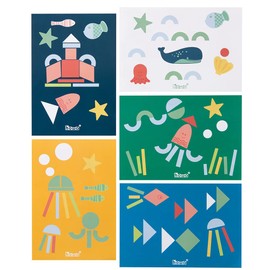 howa Seaworld 7400 Hammer Game Nail Game with 76 Wooden Pieces, 10 Templates, Cork Plate, Hammer and Nails