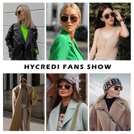 Hycredi Oversized Polarized Sunglasses for Women Men Retro Square Trendy Sun Glasses Classic Large Metal Shades UV400-Black/Grey