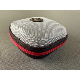 KZ IEM/Earphone Protective Carrying Case, Red and Silver