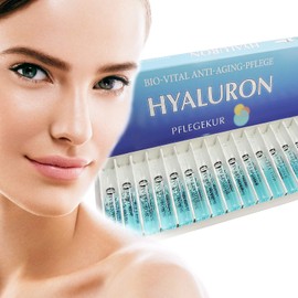 Hyaluron Bio Vital Anti-Ageing Care Treatment 60 ml Highly Concentrated Hyaluronic Acid, 30 Ampoules of 2 ml, Against Wrinkles, Made in Germany STREHLER DESIGN