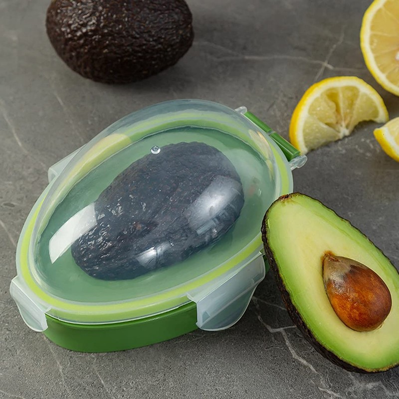 MEELYHOME Modern/Minimalist Avocado Keeper, Green Plastic, 15.3x11x8cm/6.02x4.33x3.15, Take-Out
