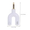 Operitacx Audio Konverter Kopfhörer Splitter U Form Headset Weizenadapter Audio