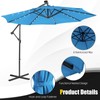 Tangkula 10 ft Cantilever Umbrella w/32 Solar-Powered LED Lights, Functional