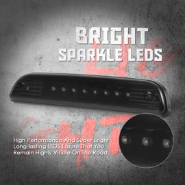 High Mount Stop Third Brake Light, Compatible with 1995-2016 Toyota Tacoma Third Center Cargo Rear LED 3rd Brake Light Bar Taillight (Black Smoke)