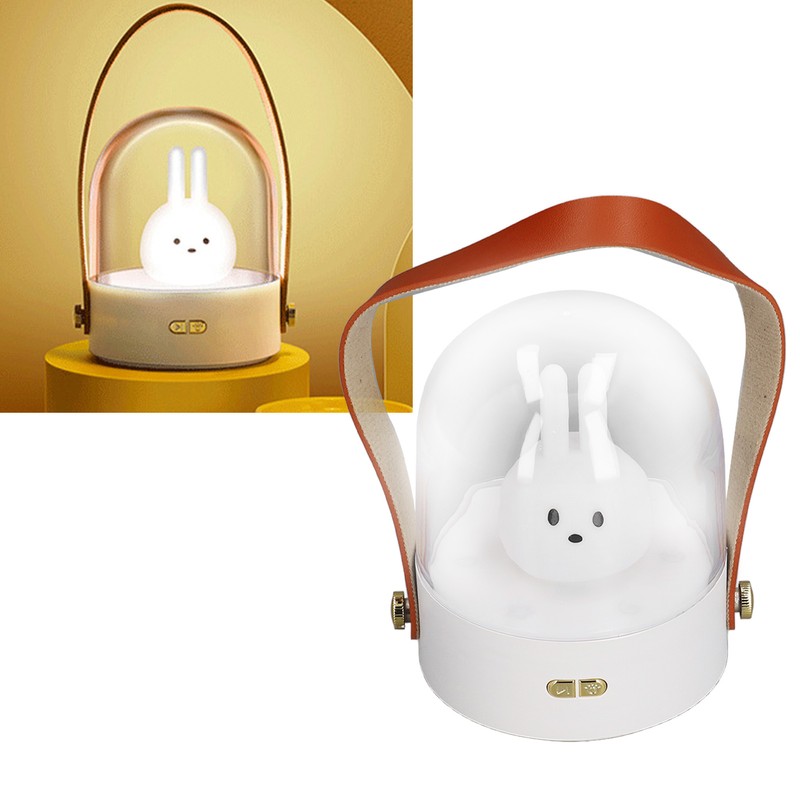 Portable Music Night Light Bedroom Desktop Cute Cartoon Lamp Three
