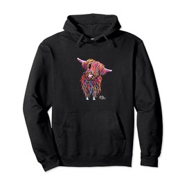 HiGHLaND CoW PRiNT ANiMaL PRiNT ' BoLLY ' Pullover Hoodie