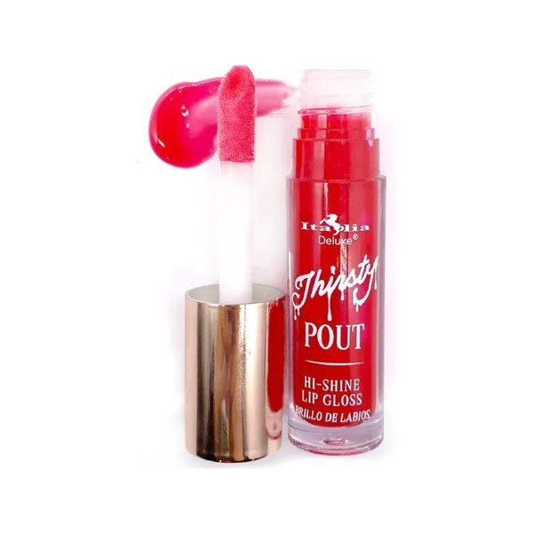 Labial Lip Gloss Thirsty Pout Hi-shine Italia Deluxe Brillo Acabado