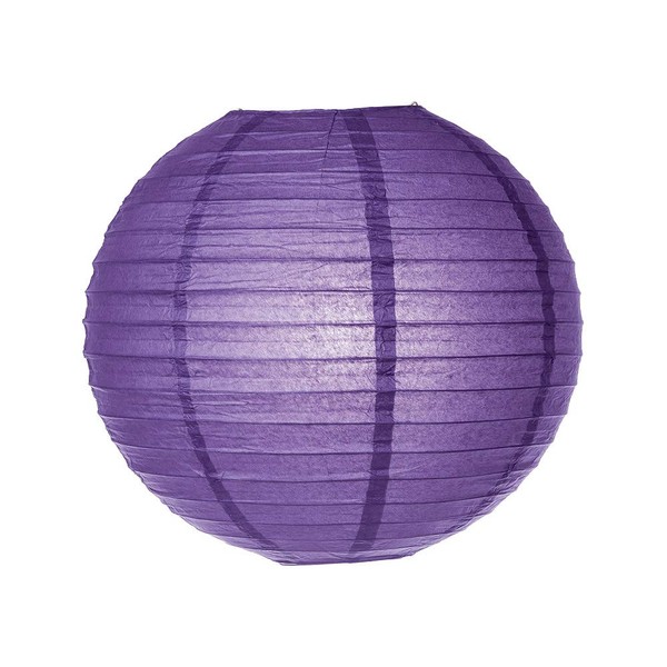 Cultural Intrigue Luna Bazaar Paper Lantern (10-Inch, Parallel Style Ribbed,