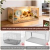 Large Hamster Cage,Transparent Habitat with Openable Top,40x20x20 Inch