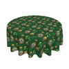 St Patricks Day Tablecloth 60 Inch Green Clover Shamrock Hat