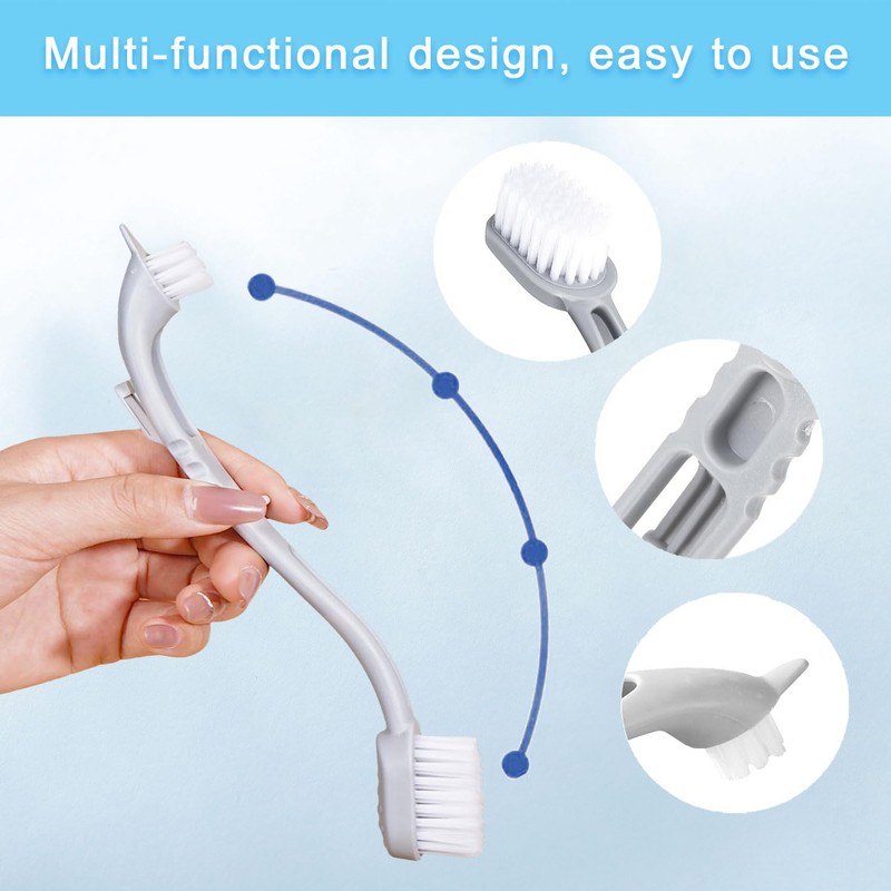 Bird Cage Cleaner Bird Cage Brush with Two Brush Heads