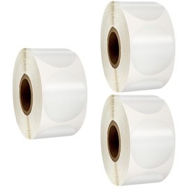 3 Rollos 500 Piezas Pegatina De Sellado Etiquetas De Puntos Claros Embalaje Etiqueta Redonda Transparente Etiquetas Para Sobres Pegatinas Para Sobres El Don Decorar