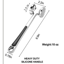 YAQIMEI Meat Tenderizer Kitchen Mallet Hammer Tool Manual Pounder For Tenderizing Chicken Steak Beef Poultry