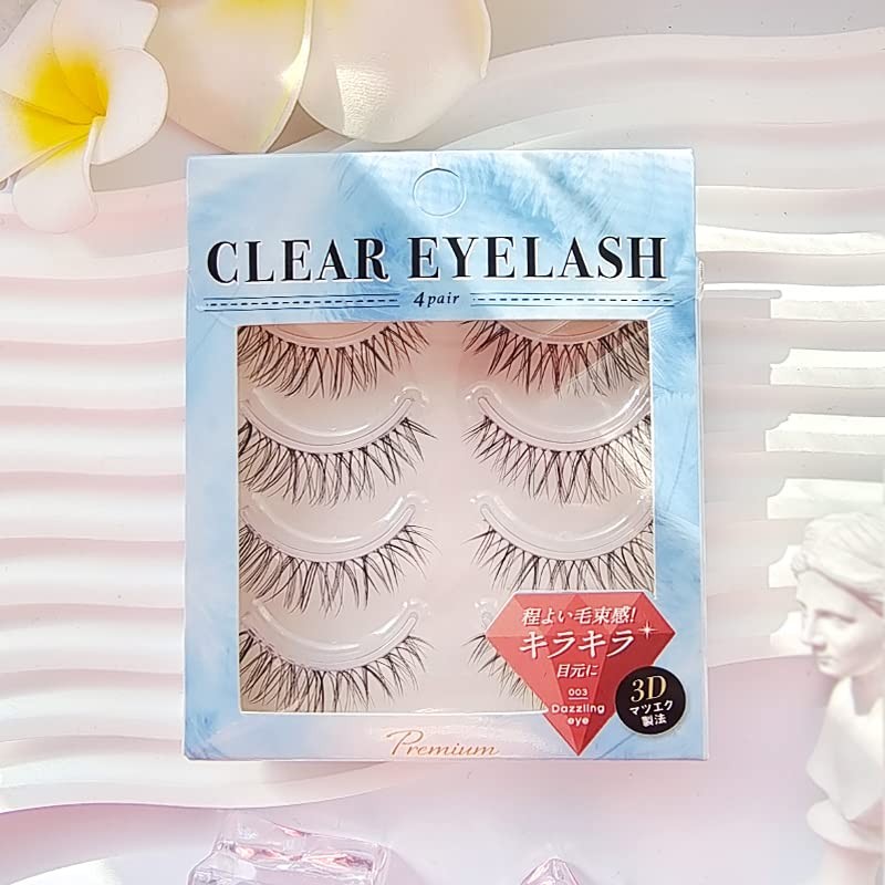 CLEAR EYELASH Natural False Eyelashes Matsueku 4 Pairs (Dazling Eye)
