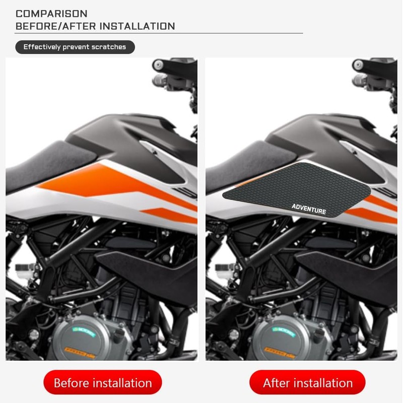 390 Adventure 2025 Motorcycle Tank Traction Pad Anti Slip Sticker