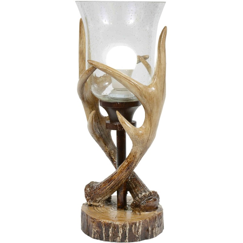 BLACK FOREST DECOR Antler Lodge Uplight Lamp