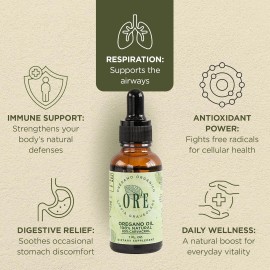 100% Pure Oregano Oil Drops - 80% Carvacrol, All Natural Liquid Supplement Oregano Extract