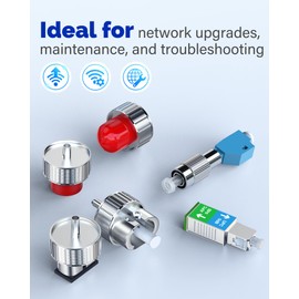 VANDESAIL Fiber Optic Adapter Connector LC, SC, ST, FC, FC(Male) to LC(Female), SC/UPC(Male) to SC/APC(Female), for OTDR Testing and Analysis Compatible with SingleMode and MultiMode