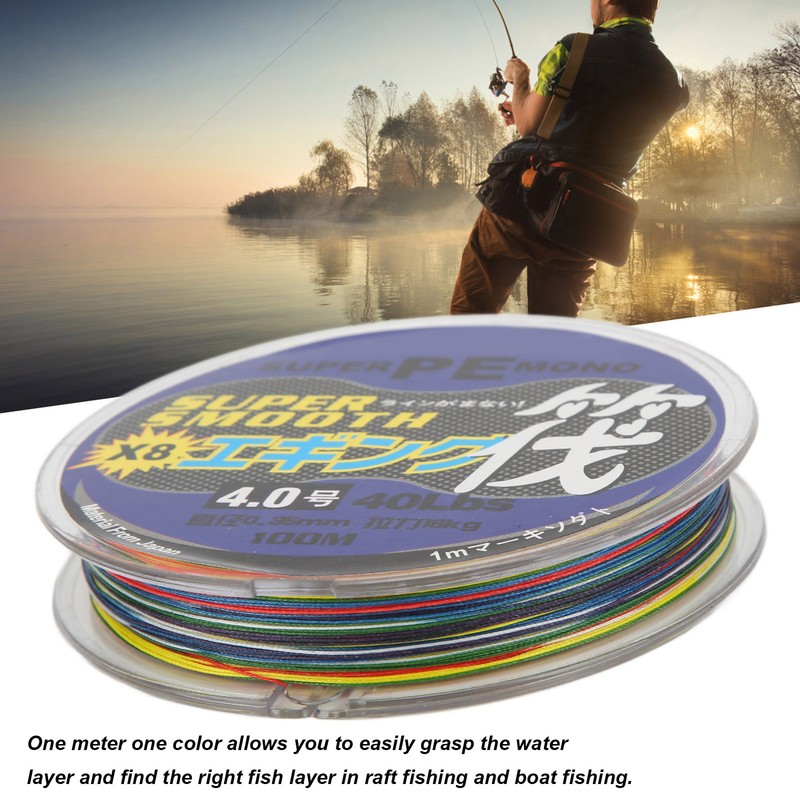 8 Strands Braided Fishing Line 1 Meter 1 Color PE
