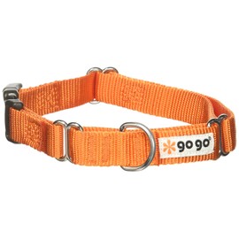 GoGo Pet Products GoGo 3/4-Inch Martingale Dog Collar, Medium, Orange