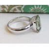 Green Amethyst Sterling Silver Ring US Size 6 / Diameter
