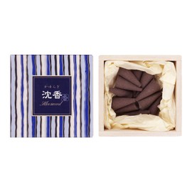 Nihon Kodo Kayuragi Agaru Incense Cones, 12 Pieces with Incense Stand, Single Item, White, 12 Pieces (x 1)