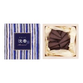 Nihon Kodo Kayuragi Agaru Incense Cones, 12 Pieces with Incense Stand, Single Item, White, 12 Pieces (x 1)