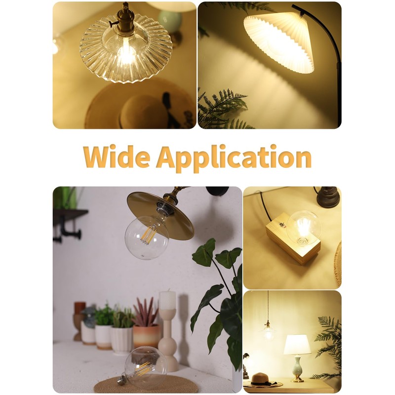 CRLight 12W Dimmable LED Large Globe Bulb 100W Equivalent 1000LM,