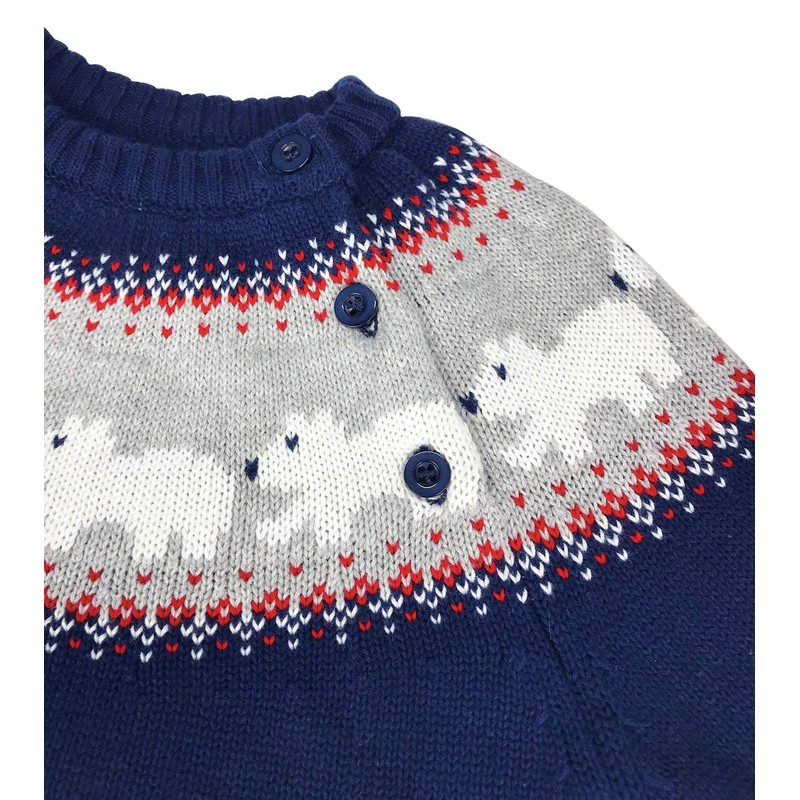 Miccina Suéter de punto de Navidad para bebés y niñas,