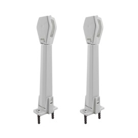 Amazing Drapery Hardware Spring Loaded Cord Tensioner for Cord Loops - Off White, Wall or Floor Mount - 2 Pack with Screws