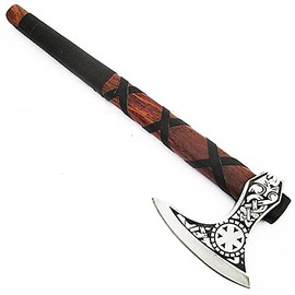 Axe - Custom Handmade Stainless Steel Viking Axe, Gorgeous - Solid Wood Handle - Ax - Sspb-9964