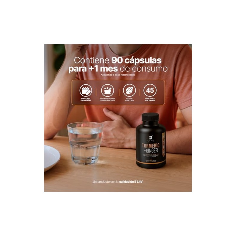 Cúrcuma Jengibre Cápsulas 1400 Por Porción Adicionado Aceite Coco Ingredientes