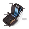 CHANPINCL Mens Genuine Leather Zipper Wallet RFID Secure Large Capacity