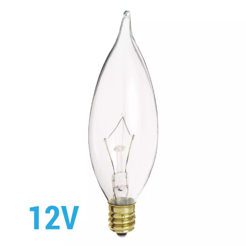 Satco S3866 7CA10 12V 7W CA10 Candelabra E12 Dimmable Decorative