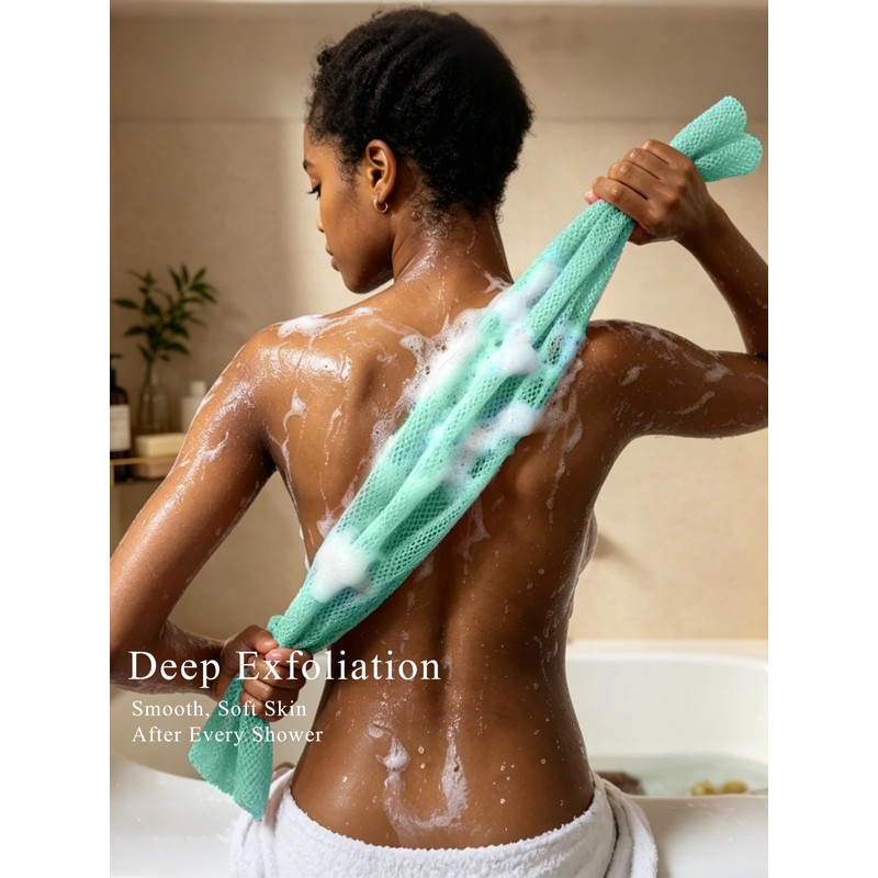 4 Pack African Net Sponge, African Exfoliating Net for Body